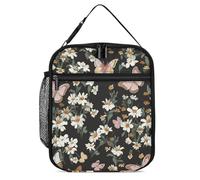 Various Butterflies And Daisies Lunch Bag for Adults - Reusable Insulated Lunchbox, Leakproof Small Lunch Box Tote for Men & Women, Portable Food Cooler Bag for Work, Office, Picnics