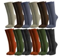 various-Calcetines de Lana Largos en Clima Frío Cálido para Mujer,12 Pares,Casual Suaves Calientes para Invierno