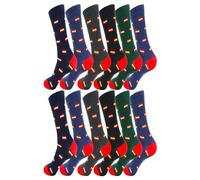 various Calcetines Hombre Estanpados Divertidos y Casuales de Algodón con diversos Diseños España a la moda para Hombre 12 Pares Talla 40-46