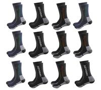 various-Calcetines Termicos Hombre 12 Pares,Calcetines Invierno Algodón para Senderismo Trekking Ciclismo Diario Color Negro