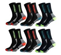 various-Calcetines Termicos Hombre 6 Pares,Calcetines Invierno Algodón para Senderismo Trekking Ciclismo Diario Color Negro
