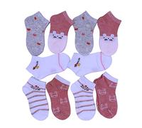 various Calcetines Tobilleros para Niñas Niños Park de 10 Unidades,Calcetines Verano Unisex Finos Algodón Cortos Suaves y Respirable para Chicos para Todas Estaciones.(32-36 9-11año)