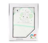 various Capa de Baño para Bebé Algodón100%,Toalla con Capucha Bebé recién Nacido Bebe Unisex, 100 x 100 cm Diseño de Elefante Color Verde