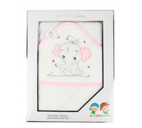 various Capa de Baño para Bebé Algodón100%,Toalla con Capucha Bebé recién Nacido Bebe Unisex, 100 x 100 cm Diseño de Elefante Color Rosa