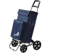 Various Carrito de Compra Plegable con Bolsa Térmica Impermeable y 4 Ruedas,Ligero, 105x44x38cm,40 litros,Resistente y Reutilizable - Azul