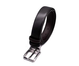 various Cinturón Hombre, Cinturón Reversible de Piel Cuero 30MM, Un Hebilla Girada para 2 Colores con Caja Regalo(plata 130cm)