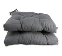 various Cojines para Silla，Cojin de Asiento Decorativo Funda de Poliéster y Relleno de Fibra Hueca 45x45x5cm,Ideal para Comedor, Terraza, Salón y Restaurante, (Gris, Pack 2)