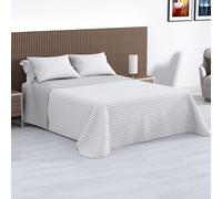 various-Colcha Bouti Estampada Vichy para Verano y Premiver 2 Funda Cojin 50 x 70 cm,Reversible Colcha Cubrecama Ligera Fina,Entretiempo 100% Poliéster. (Cama 150-235 x 260cm)