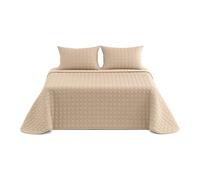 various Colcha Bouti Gris Cama 180 cm, Cubrecama Fino de Primavera Verano 270 x 260 cm, Diseño Emboss con Relieve, Colcha Ligera 100% Poliéster con 2 x Funda de Cojín 50 x 70 cm
