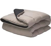 various Colcha Multiuso Bicolor, Fibra 120 gr Colcha Verano Reversible Transpirable Rellno Fibra Hueca siliconada válido para Cama de 80/90 cm, Tamaño 180 x 270 cm Color Arena y Choco