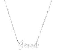 various Collar Nombre Gema Acero Inoxidable-Colgante Nombre Personalizado Plateado para Collar Mujer-Regalos Personalizados para Mujer Madres Niña Parejas, Mejor Amiga