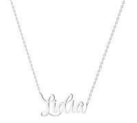 various Collar Nombre Lidia Acero Inoxidable-Colgante Nombre Personalizado Plateado para Collar Mujer-Regalos Personalizados para Mujer Madres Niña Parejas, Mejor Amiga