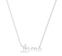 various Collar Nombre Lorena Acero Inoxidable-Colgante Nombre Personalizado Plateado para Collar Mujer-Regalos Personalizados para Mujer Madres Niña Parejas, Mejor Amiga