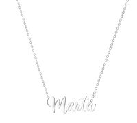 various Collar Nombre Margatira Acero Inoxidable-Colgante Nombre Personalizado Plateado para Collar Mujer-Regalos Personalizados para Mujer Madres Niña Parejas, Mejor Amiga