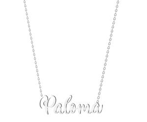 various Collar Nombre Paloma Acero Inoxidable-Colgante Nombre Personalizado Plateado para Collar Mujer-Regalos Personalizados para Mujer Madres Niña Parejas, Mejor Amiga