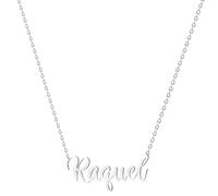 various Collar Nombre Raquel Acero Inoxidable-Colgante Nombre Personalizado Plateado para Collar Mujer-Regalos Personalizados para Mujer Madres Niña Parejas, Mejor Amiga