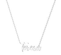 various Collar Nombre Teresa Acero Inoxidable-Colgante Nombre Personalizado Plateado para Collar Mujer-Regalos Personalizados para Mujer Madres Niña Parejas, Mejor Amiga