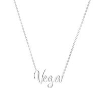 various Collar Nombre Vega Acero Inoxidable-Colgante Nombre Personalizado Plateado para Collar Mujer-Regalos Personalizados para Mujer Madres Niña Parejas, Mejor Amiga