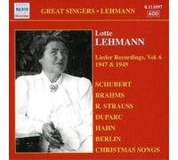 Various Composers Lieder Recordings Vol. 6: 1947 and 1949 (CD) (Importación USA)