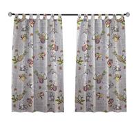 various Cortina Cocina de Estilo Fruta Piña y Granada 90 x 145cm,Tela Opaca Máxima Privacidad para Comedor,50% Algodón 50% Poliester 2 Paneles