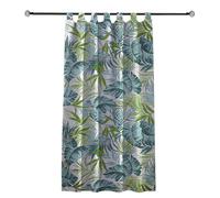various Cortina Cocina de Estilo Hoja Tropical 140 x 145cm,Tela Opaca Máxima Privacidad para Comedor,50% Algodón 50% Poliester 1 Paneles