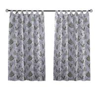 various Cortina Cocina de Estilo Hojas y Mariposas 90 x 145cm,Tela Opaca Máxima Privacidad para Comedor,50% Algodón 50% Poliester 2 Paneles