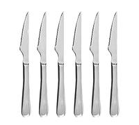 various Cuchillos de Carne,Cuchillo Chuleteros,Cuchillo de Mesa,6 uds, Acero Inoxidable,Acabado Brillante. Colección Minimal (Cuchillo para Carne)
