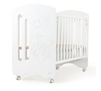various Cuna Colecho Madera Bebe con Ruedas se unir a la Cama,Cuna Convertible Lovely Premium, Cama de Bebé para Colchón 60 x 120 cm,Regulable en Altura (Blanco Cuna11)