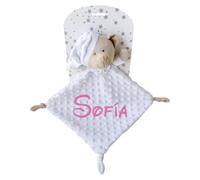 various - Dou Dou Atrapasueños Personalizado con Nombre Bordado Regalo para Baby Shower Mantita de Apego Bebe - Dou Dou Osito