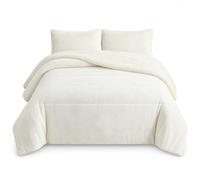 various Edredón Sherpa Borreguito Invierno 240x260 cm Beige | Abrigo suave para las noches frías; doble cara de franela y borreguito con 2 funda de almohada