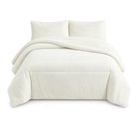 various Edredón Sherpa Borreguito Invierno 260x260 cm Beige | Abrigo suave para las noches frías; doble cara de franela y borreguito con 2 funda de almohada