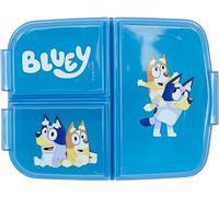 various Fiambrera para Niños-Sandwichera con 3 Compartimentos para Guardería, Fiambrera con División Infantil de Plástico Libre de BPA, Gran regalo para niños (Bluey)
