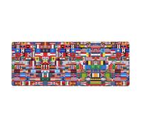 Various Flags - Alfombrilla de mouse extragrande para computadora, consola, oficina, juegos, sala de estudio, 12 x 31.5 pulgadas, almohadilla de escritorio