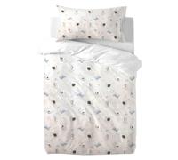 various Funda nordica Cuna Infantil de 60x120cm Reversible,100% algodón Saco nordico y Cubre de edredon Cama para niños y niñas Juego Fundas para edredón 90 x 120 cm con Almohada 60 x 40 cm (Lovely)