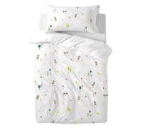 Various Funda nordica Cuna Infantil de 60x120cm Reversible,100% algodón Saco nordico y Cubre de edredon Cama para niños y niñas Juego Fundas para edredón 100 x 135 cm con Almohada 60 x 40 cm (Gazelle)