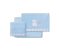 various Juego de Sabana Coralina para Cuna 60x120cm, Triptico Cuna Invierno de bebé (Azul)