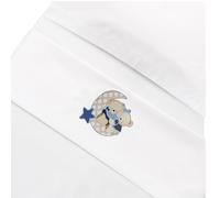 various Juego de Sabana para Cuna 60x120 cm 100% Algodon Fabricado en españa (encimera+Bajera Ajustable+Funda Almohada) (Oso Amoroso Azul)