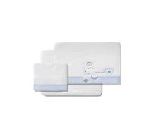 various Juego de Sábanas Cuna Coralina Invierno 60x120 cm, Set 3 Piezas Bebé, Bajera Ajustable con Goma, Tejido Térmico Extra Suave y Cálido, Ropa de Cama Cuna Estándar, Caja Regalo (BCO/Azul)