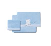 various Juego de Sábanas Cuna Coralina Invierno 60x120 cm, Set 3 Piezas Bebé, Bajera Ajustable con Goma, Tejido Térmico Extra Suave y Cálido, Ropa de Cama Cuna Estándar, Caja Regalo (Azul)