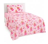 various Juego de Sábanas Infantil Cama 90 cm, 3 Piezas, Encimera 165x260 cm, Bajera Ajustable y Funda de Almohada, 100% Poliéster Suave, Diseño Princesa Lila