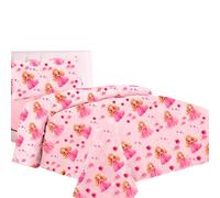 various Juego de Sábanas Infantil para Cama 90cm 3 Piezas - 1 Sábanas Bajera Ajustable con Encimera 165x260cm y 1 Funda de Almohada Larga (Princesa Lila)
