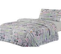 various Juego de Sábanas Infantil para Cama 90cm 3 Piezas - 1 Sábanas Bajera Ajustable con Encimera 165x260cm y 2 Funda de Almohada Larga (Ecológico Bosque)