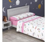 various Juego de Sábanas Infantiles Cama 90x190/200 cm - 3 Piezas (Encimera + Bajera Ajustable + Funda de Almohada) - 50% Algodón 50% Poliéster, 144 Hilos - Modelo Unicornio