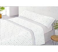 various Juego de Sábanas Infantiles Cama 90x190/200 cm - 3 Piezas (Encimera + Bajera Ajustable + Funda de Almohada) - 52% Algodón 48% Poliéster, 144 Hilos - Modelo geometría Gris