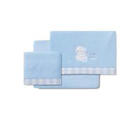 various Juego De Sábanas para Cuna 60 x 120 cm, Bebe Invierno Tipo Coralina Extrasuave (Bajera+encimera+Funda Almohada) (Honey Bear Azul)
