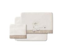 various Juego De Sábanas para Cuna 60 x 120 cm, Bebe Invierno Tipo Coralina Extrasuave (Bajera+encimera+Funda Almohada) (Corazon Amor Oso Beige)