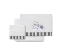 various Juego De Sábanas para Cuna 60 x 120 cm, Bebe Invierno Tipo Coralina Extrasuave (Bajera+encimera+Funda Almohada) (Honey Bear Blanco/Beig)