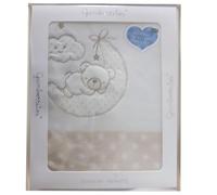 various Juego De Sábanas para Cuna 60 x 120 cm, Bebe Invierno Tipo Doralina Extrasuave (Bajera+encimera+Funda Almohada) (Luna Beige)