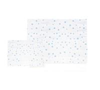 various-Juego De Sábanas para Cuna 60 x 120 cm, Ropa de Cuna,100% Algodón Extrasuave Fafricado en Europeo-(Bajera+encimera+Funda Almohada) Estampado Estrella Azul/Blanco