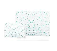 various Juego de Sábanas para Cuna Bebé 60x120 cm, 100% Algodón Extra Suave, Incluye Bajera Ajustable, Encimera y Funda de Almohada, Ropa de Cama Infantil Transpirable Estampado Luna Verde/Blanco